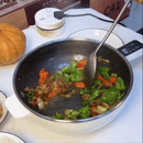 Tigaie si Oala Portabila Electrica Pentru Gatit Fara Aragaz, 2-în-1, cu capac transparent, 26 cm