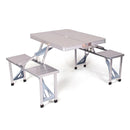 Set masa camping pliabila cu 4 scaune din aluminiu - Portabila tip geanta