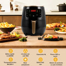 Friteuza cu Aer Cald 6L, 2400W, Display Digital - Air Fryer fara Ulei pentru Familie