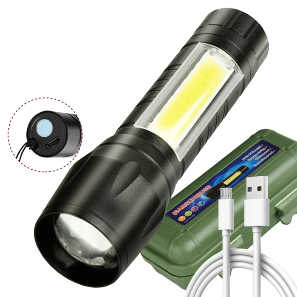 Lanterna tactica cu Zoom, rezistenta la apa, 3 moduri iluminare