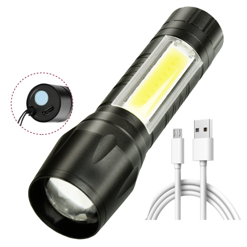 Lanterna tactica cu Zoom, rezistenta la apa, 3 moduri iluminare