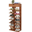 Pantofar cu 7 Etaje din PAL - Organizator Pantofi Elegant, Culoare Lemn Inchis