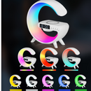 Statie incarcare wireless 3 in 1 cu lampa RGB si boxa bluetooth, control aplicatie