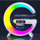 Statie incarcare wireless 3 in 1 cu lampa RGB si boxa bluetooth, control aplicatie