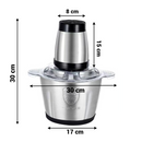 Tocator Electric Profesional 3L - Vas Inox, Motor Puternic, Lame Ascutite