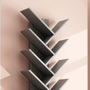 Biblioteca din lemn cu design in forma de copac - Raft organizator 12 niveluri stejar alb MDF