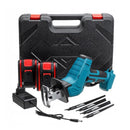 Fierastrau Alternativ cu Acumulator 48V - Set Profesional cu 2 Baterii, Panze Incluse pentru Lemn si Metal