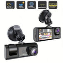 Camera Auto Triplu 1080P Full HD - Night Vision, G-Sensor, Monitorizare Parcare, Unghi 170°