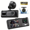 Camera Auto Triplu 1080P Full HD - Night Vision, G-Sensor, Monitorizare Parcare, Unghi 170°