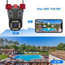 Camera Supraveghere WiFi 12MP Ultra HD - Exterior/Interior cu PTZ, Zoom 5X, Vedere Nocturna si Sirena Integrata