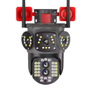 Camera Supraveghere WiFi Exterior HD PTZ cu 3 Ecrane, Vedere Nocturna, Audio Bidirentional si Stocare Cloud