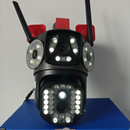 Camera Supraveghere WiFi Exterior HD PTZ cu 3 Ecrane, Vedere Nocturna, Audio Bidirentional si Stocare Cloud