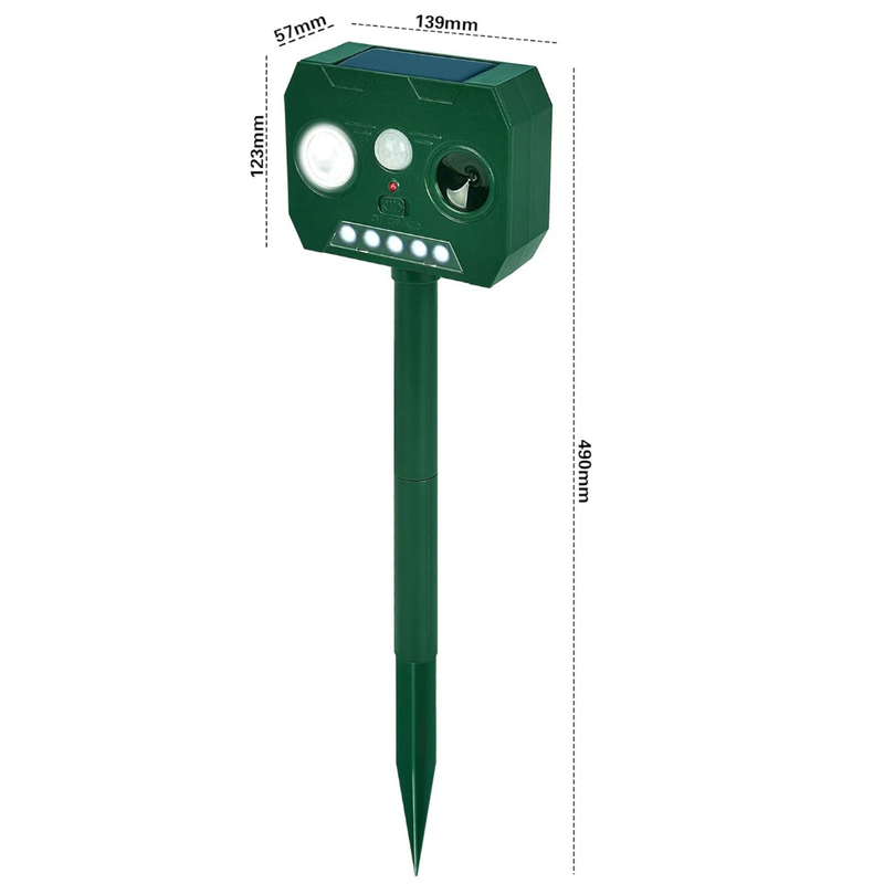 Aparat Solar Dublu Cu Ultrasunete | Dispozitiv Anti-Daunatori cu LED si Senzor PIR