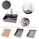 Chiuveta multifunctionala cu 2 cascade cu accesorii incluse, afisaj digital a temperaturii si robinet cascada