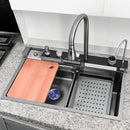 Chiuveta multifunctionala cu 2 cascade cu accesorii incluse, afisaj digital a temperaturii si robinet cascada