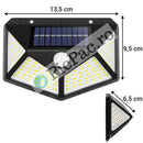 Lampa Solara cu 100 LED-uri si Senzor de Miscare - 600 Lumeni