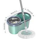 Mop Rotativ cu Galeata 8L si Sistem de Stoarcere - Set Complet cu 2 Rezerve Microfibra