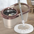 Mop Rotativ cu Galeata 8L si Sistem de Stoarcere - Set Complet cu 2 Rezerve Microfibra