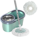 Mop Rotativ cu Galeata 8L si Sistem de Stoarcere - Set Complet cu 2 Rezerve Microfibra