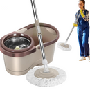 Mop Rotativ cu Galeata 8L si Sistem de Stoarcere - Set Complet cu 2 Rezerve Microfibra
