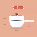 Tigaie si Oala Portabila Electrica Pentru Gatit Fara Aragaz, 2-în-1, cu capac transparent, 26 cm