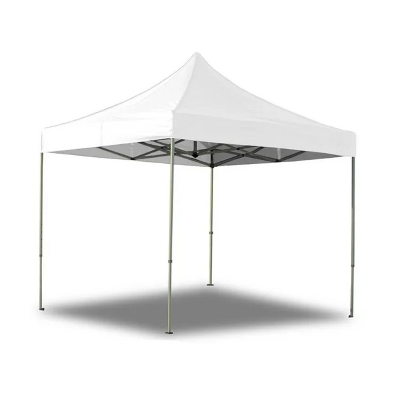 Cort Pavilion ALB pliabil, 3x3 m, cadru metalic