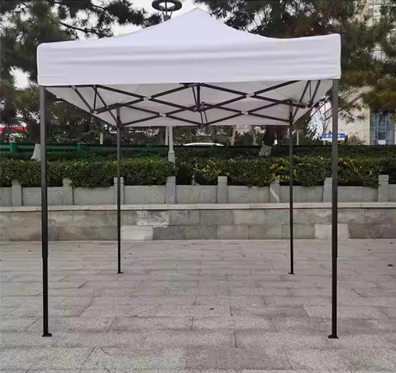 Cort Pavilion ALB pliabil, 3x3 m, cadru metalic