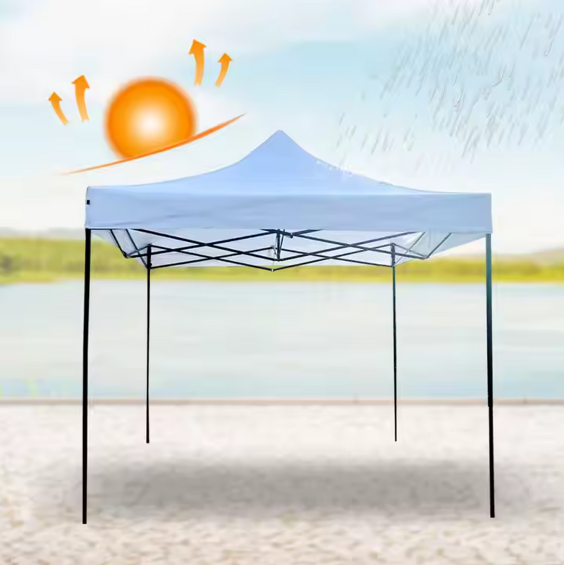 Cort Pavilion ALB pliabil, 3x3 m, cadru metalic