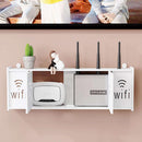Raft Organizator de Perete pentru Router WiFi - Suport Modern cu Ascundere Cabluri si Prize