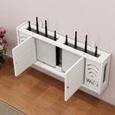 Raft Organizator de Perete pentru Router WiFi - Suport Modern cu Ascundere Cabluri si Prize