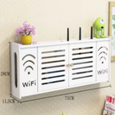 Raft Organizator de Perete pentru Router WiFi - Suport Modern cu Ascundere Cabluri si Prize
