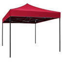 Pavilion Pliabil 3x3m Rosu - Cort Gradina cu Cadru Metalic Rezistent