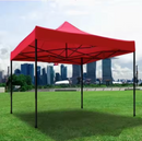 Pavilion Pliabil 3x3m Rosu - Cort Gradina cu Cadru Metalic Rezistent