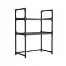 Suport organizator pentru microunde cu 2 rafturi - Raft multifunctional bucatarie cu agatatoare