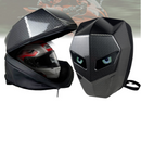 Rucsac Moto Impermeabil cu LED si Design Carbon - Compartiment Laptop, Carcasa Rigida