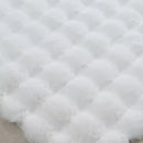 Covor Pufos din Blana Artificiala Design 3D Bubble 180x230cm - Alb Nordic pentru Living si Dormitor