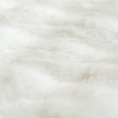 Covor Premium Blana Artificiala 3D Bubble 120x180cm - Design Alb cu Dungi Aurii