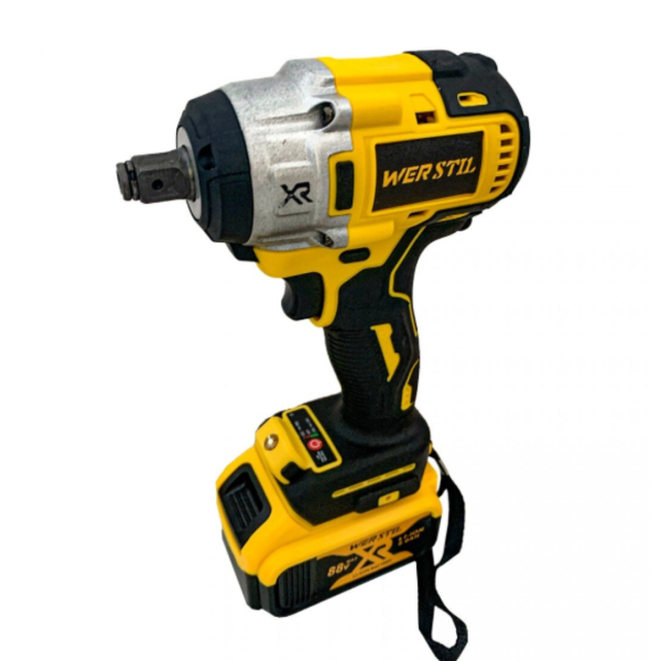 Werstil Trusa Scule | Pistol De Impact 320 Nm + Polizor Unghiular | 2 Acumulatori