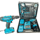Bormasina WERSTIL 48V cu Percutie si Autofiletanta - Set Complet cu 2 Acumulatori 5Ah si 30 Accesorii