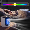Mini aparat de aer conditionat portabil cu maner, lumini LED si incarcare USB