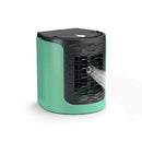 Mini aparat de aer conditionat portabil cu maner, lumini LED si incarcare USB