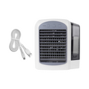 Mini Aer Conditionat Portabil 4 in 1 - Ventilator, Umidificator, Purificator cu LED, USB, Ultra Silentios