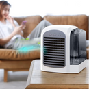 Mini Aer Conditionat Portabil 4 in 1 - Ventilator, Umidificator, Purificator cu LED, USB, Ultra Silentios