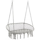 Leagan Suspendat Dublu cu Franjuri - Scaun Boho pentru Casa si Gradina 130x70cm