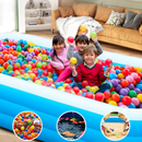 Piscina Gonflabila 3 Inele 180cm - Albastra, Rezistenta PVC, Pentru Intreaga Familie