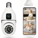 Camera Supraveghere WiFi E27 360° Ultra HD 2MP + Card 32GB - Audio Bidirectional si Viziune Nocturna