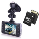 Pachet Camera Auto DVR HD 720p cu Filmare Noapte + Card 32GB - Suport Ventuza Inclus