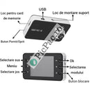 Pachet Camera Auto DVR HD 720p cu Filmare Noapte + Card 32GB - Suport Ventuza Inclus