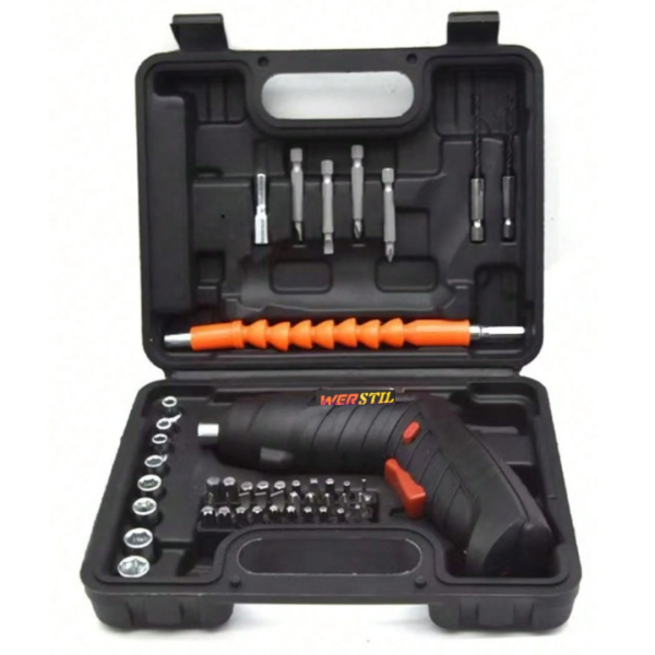 Surubelnita Electrica Portabila, 4.2V | 250 Rpm, 47 Piese, Incarcare USB