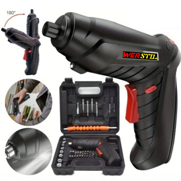 Surubelnita Electrica Portabila, 4.2V | 250 Rpm, 47 Piese, Incarcare USB